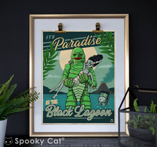 Spooky Tiki Creature Paradise Art Print