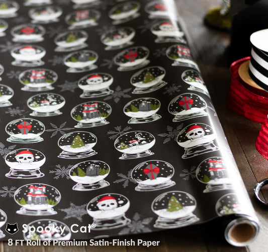 Creepmas Snowglobe Gothic Christmas Wrapping Paper