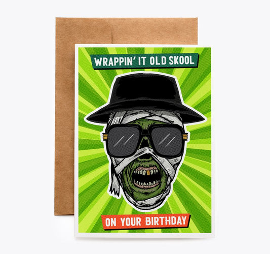 Mummy Rapper Old Skool Birthday Card