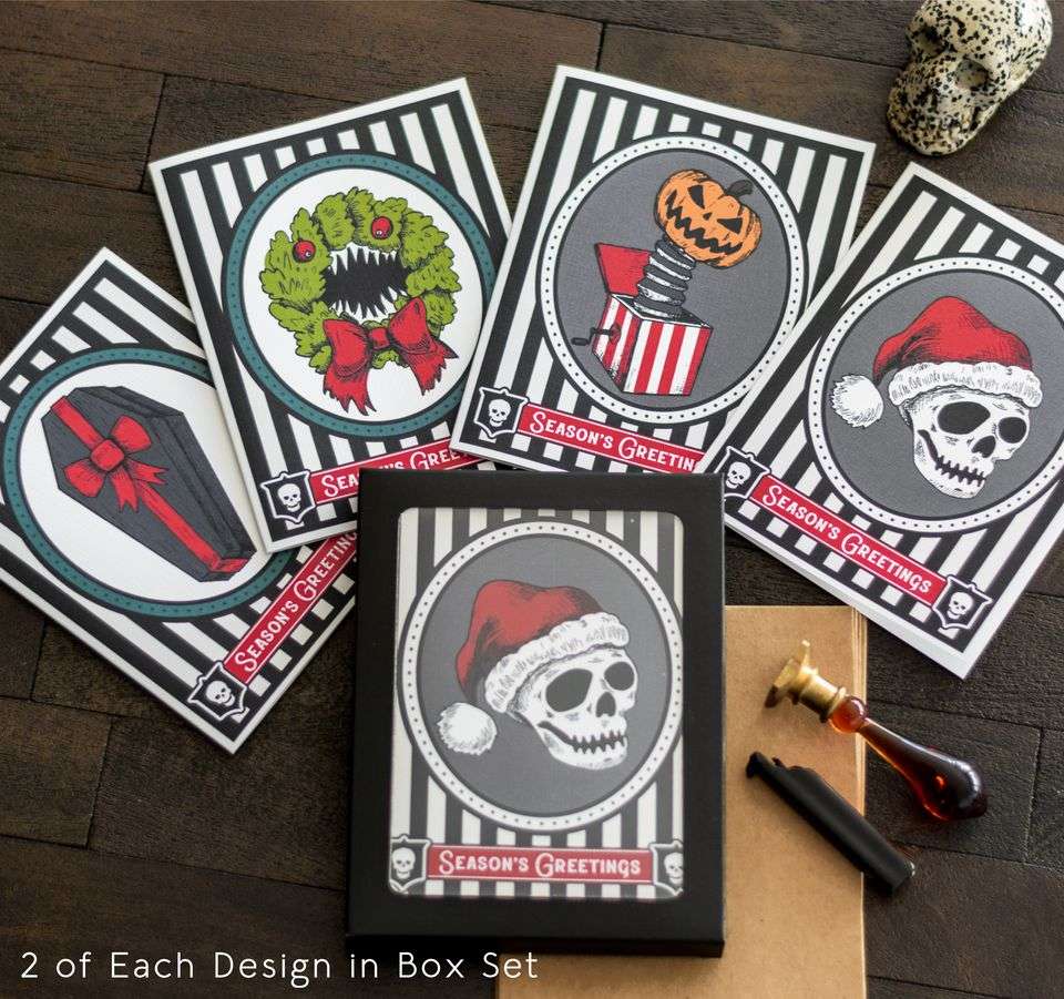 Gothic Halloween Christmas Card 