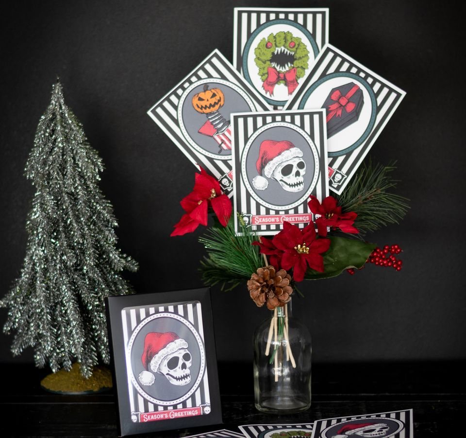 Gothic Halloween Christmas Card 