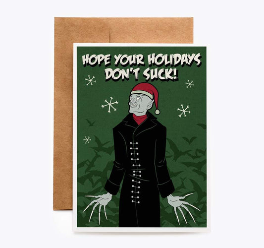 Spooky Cat Nosferatu Christmas card