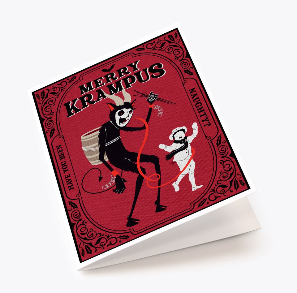 Scary Krampus Krampusnacht Christmas Card