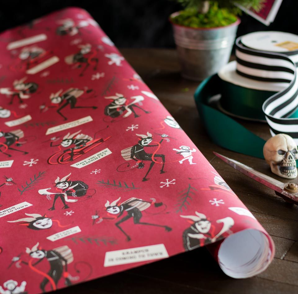 Merry Krampus Krampusnacht Gift Wrapping Paper