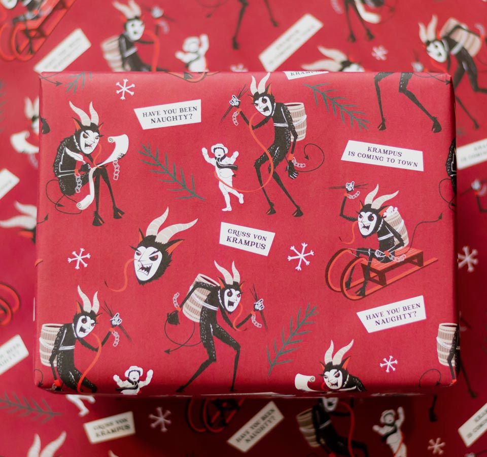 Merry Krampus Krampusnacht Gift Wrapping Paper